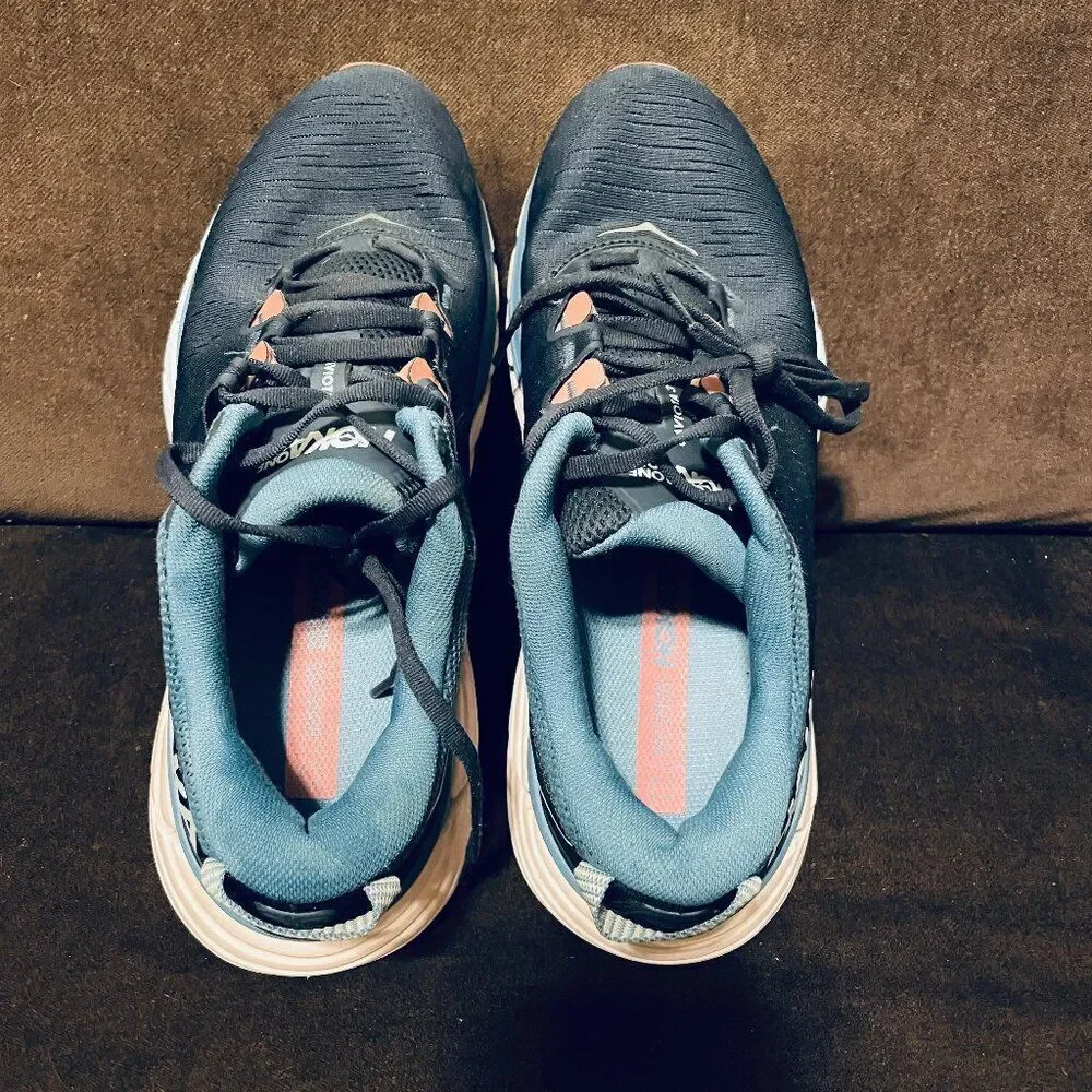 HOKA ONE ONE GAVIOTA 3 WOMEN SZ9.5 B RUNNING SHOES BLUE near mint condition